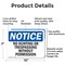 Signmission No Hunting Or Trespassing Without Permission OSHA Notice Sign, Aluminum, 10in W x 7in L, 2PK OS-2PACK-NS-A-710-L-14661 - alternate 5